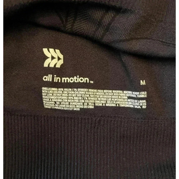 All in Motion Women’s Racerback Sports Bra Black Size Medium - Picture 4 of 5